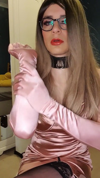 Sensual heaven satin and nylon dream, feeling like such a glamour puss  you want to touch don't you