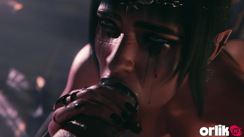 Orlikx: Shadowheart baldur's gate 3, heißer schlampiger blowjob - nasse, schmutzige 3D-animation