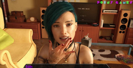 Porny Games: Dům na půli cesty - Výstřik na obličej v obývacím pokoji (19)