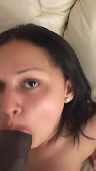 Yasmin Plays Swallowing a Huge Cock