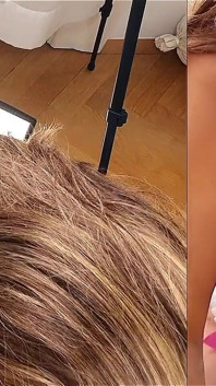 Ein enges neues korsett, sexy halterhohe strümpfe &stripperin