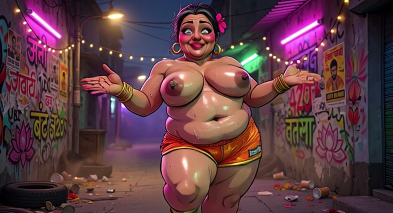 AI Porn: Curvy Big Tits Indian Animation