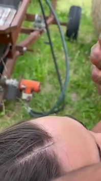 Ada Paradiso Gives Me a Handjob Behind the Barn