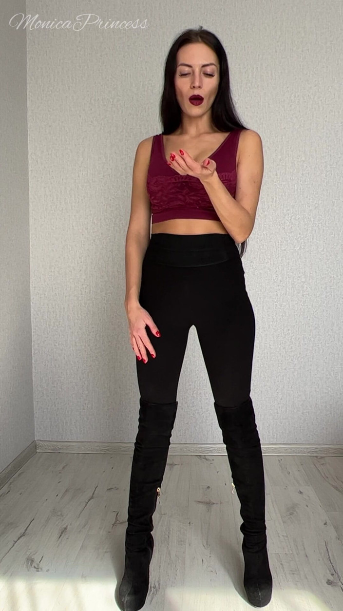 Princess Monica: Giantess Squeezes Tiny Men and Eats