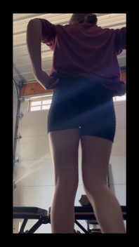 Taking off My Shorts and Thong to Do Some Squats