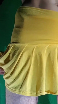 Yellow Miniskirt with Yellow Shorts