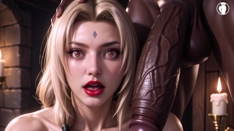 Croft AI Art: 가슴 큰 금발 여성이 뜨거운 자지에게 섹스당하는 것 - Ai Arte