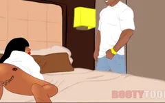 The Body XXX Takes a Hot Shower Then Gets Her Big Black Tattooed Ass Fucked by a BBC
