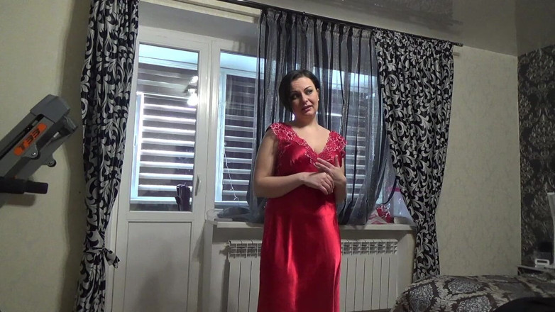 Sexy Milf: The sexiest my outfit N4 Modeling sexy red satin nightie...