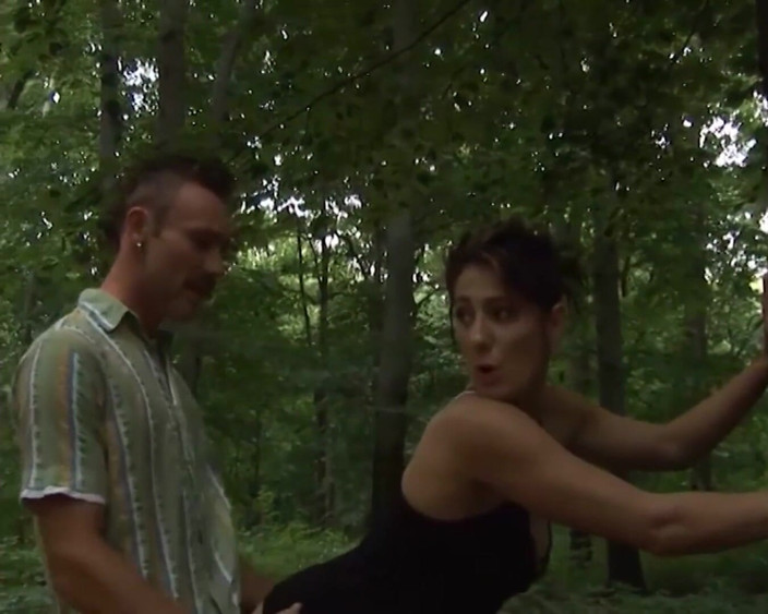German amateur - 100% German hardcore videos: Brunette milf fucked until cumshot in the forest