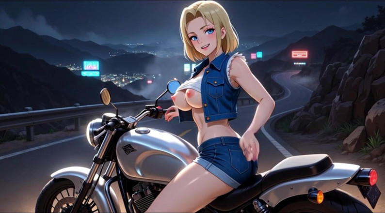 My night collection: Android 18 menggoda tubuh aduhainya dengan pose erotis yang menggoda di...