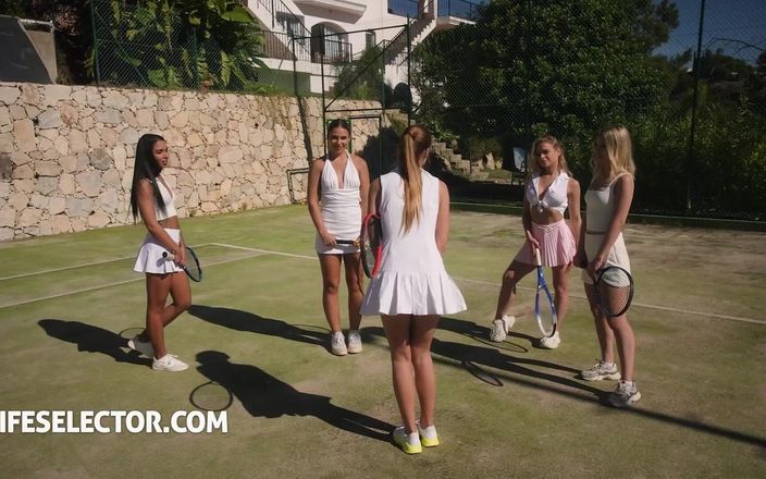 LifeSelector: Napalony trójkąt jebanie z Lesbos Alexis Crystal i Czarnym Aniołem