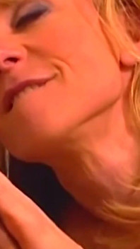 Blondie Deepthroats His Huge Cock and Is Then Joined by Her Friend in a Threesome.