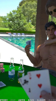 Soția mea italiană sexy: soțul joacă poker cu prietenii săi în timp ce soția lui sexy face parada în bikini - episodul 15