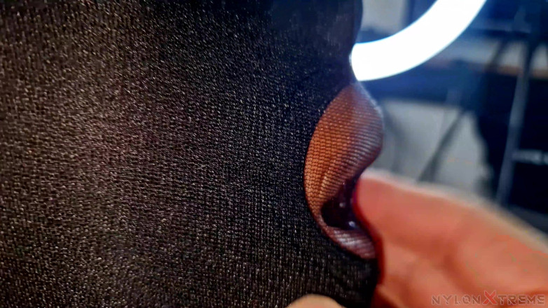 Nylon Xtreme: POV Julia Kate Encasement Purple Fishnet Sex