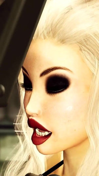 Prostě nepřestávejte! Super Cyber Futa Shemale si hraje se sexy spoutanou blondýnou