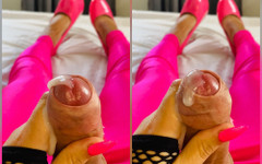 Sexy Pink High Heels Cumshot thumbnail