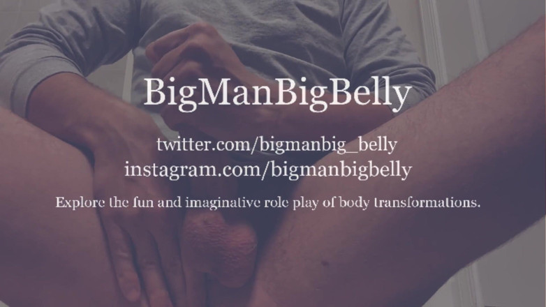 BigManBigBelly: Il maschio femminile geme e frusta