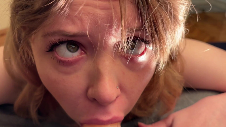 Spacenintenda: Ahegao POV Blowjob in 4K - Kneeling, Dirty Talk, Eye-crossing Part 2
