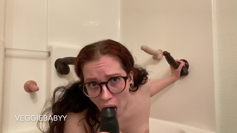 Veggiebabyy: Pigtails – Mandi kucai menghisap pancutan muka