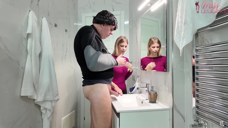 MissLeggings: Stepaunt Annoyed by Her Stepnephew's Finds Herself Having to Wank...