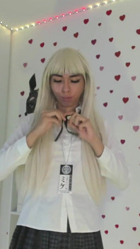 Ladyboy Changing Clothes, Cosplay From Runa to Red Lingerie