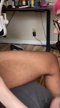Tiny Trans Hottie Claire Gemini Deepthroats Stud's Huge Cock