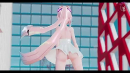Cute Teen Only in Sexy White Dress Dancing
