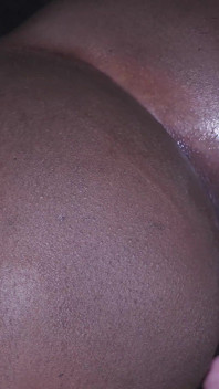 Ebony Anus Hole Inflated by a Big White Cock and Creampied