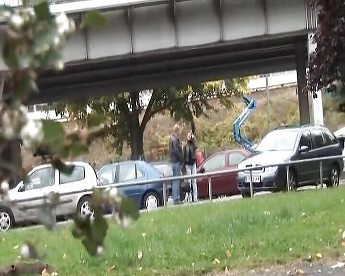 German amateur couples: Супер грудастая дама из Германии получает ее круглую задницу покрытую спермой на улице 2