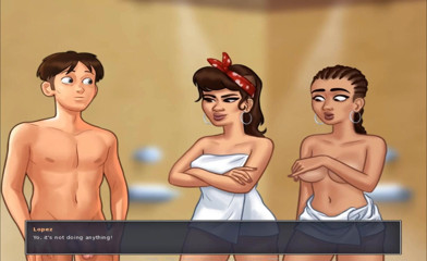 Hentai World: Summertime saga - 热辣妹lopez Martinez在淋浴时和我一起玩耍