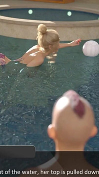 Trollboken - MILF Bröst vid poolen (1)