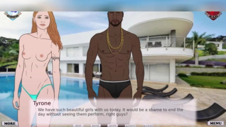 3DXXXTEEN2 Cartoon: Tyrone की बड़े काले लंड की पूल पार्टी. 3डी अश्लील कार्टून सेक्स