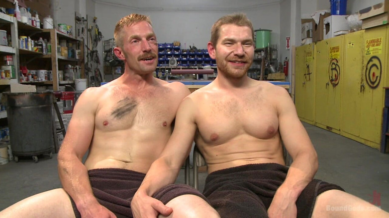 Bound gods: Cocky Businessman Bound and Fucked in the Metal Shop
