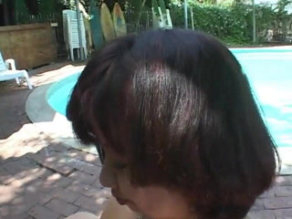 Asian Club: Midget gets banged hard after sucking dick by the pool