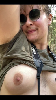 Flashing My Hairy Body on a Hike!