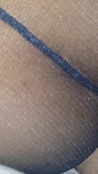 Ass in Pantyhose Being Rubbed with It