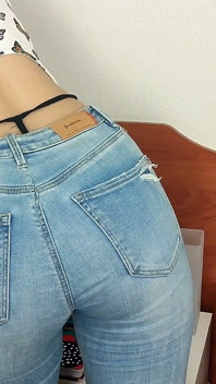 Fetish Ass Worship Jeans & Black G-string
