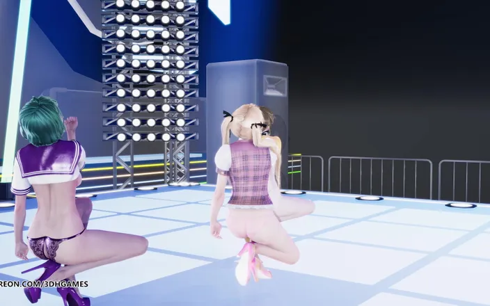 3D-Hentai Games: [mmd] Yoasobi - Idol Marie Rose Tamaki Misaki Sexy Striptease Dance...