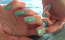 Lady Victoria Valente: Unhas longas azuis. Unhas naturais