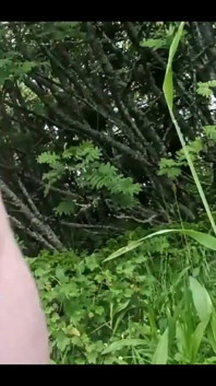 Stepdaddy is taking a piss in the garden