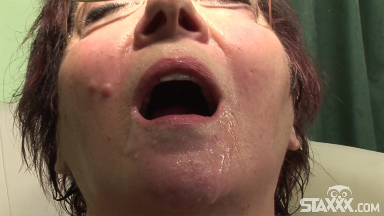 Staxxx: BBW granny fucks a younger guy on the couch