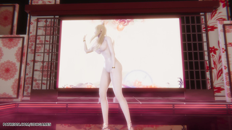 3D-Hentai Games: Mmd Gokuraku Jodo Ahri Sexy Naked Dance League of Legends...