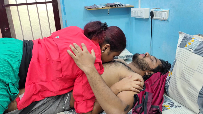 Vaigavarun45: Girl Suck Boy Chest and Boy Removing Girl Dress Hot...
