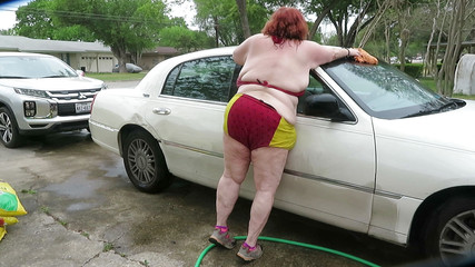 BBW nurse Vicki adventures with friends: Автомойка в и из моего железного мужчины в бикини набор, часть 2, засвет