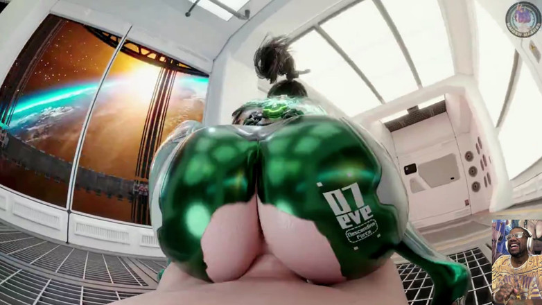 Good news media: Thicc 大屁股 eve 在太空电梯上被性交，佳兆业脚操一个男人直到他高潮