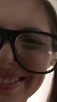 A Russian Sexy Nerd Slut Takes a Massive Cock in the Ass!