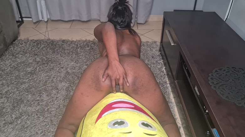 domslutfucker: Tattooed Desi Slut Humps a Big Banana, Close Ups