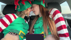 Serenity Cox: Peri terangsang muncrat di drive thru dengan vibrator remote yang...
