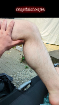Footjob While Chillin' in the Garden